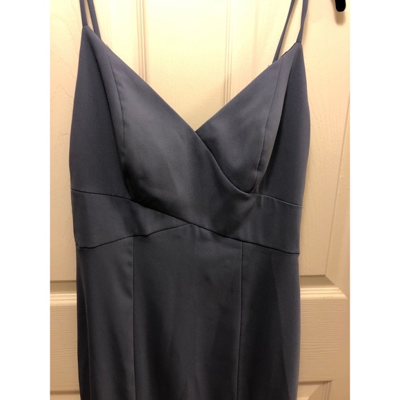 Criss Cross Seam Crepe Gown - Picture 6 of 14